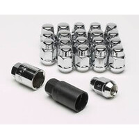 Enkei 12x1.5x35 Chrome Bulge Acorn Lug Nut Set - 20xACLK