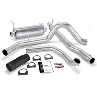 Banks Power 99 Ford 7.3L Truck w/Cat Conv Monster Exhaust System - SS Single Exhaust w/ Black Tip