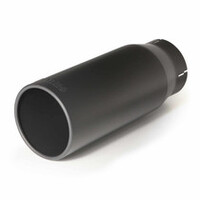 Banks Power Tailpipe Tip Kit - SS Round Straight Cut - Black - 5in Tube - 6.3in X 7.5in X 15.3IN