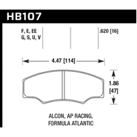 Hawk Alcon/AP Racing Motorsport Caliper ER-1 Brake Pad Set