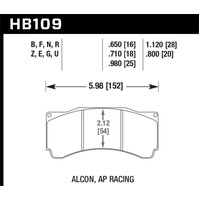 Hawk DTC-80 AP Racing 25mm Race Brake Pads