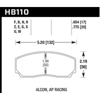 Hawk AP CP5200 Caliper HPS Street Brake Pads