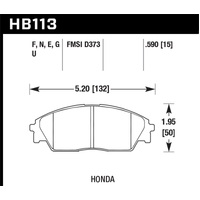 Hawk 88-91 Honda Civic RT 4WD DTC-70 Front Race Brake Pads