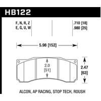 Hawk Stoptech ST-60 Caliper Blue 9012 Race Brake Pads