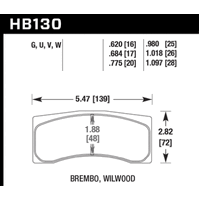 Hawk ER-1 Endurance Racing Brake Pads for Brembo/Wilwood Motorsport Calipers