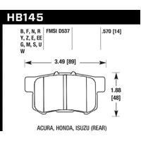 Hawk Honda/Acura/Suzuki ER-1 Endurance Racing Brake Pads (Track Only)