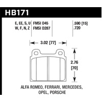 Hawk 69-77 & 84-89 Porsche 911 Blue 9012 Front Race Brake Pads