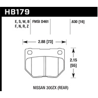 Hawk 2/1989-1996 Nissan 300ZX Base (Excl. Turbo) HPS 5.0 Rear Brake Pads