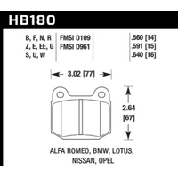 Hawk 1984-1986 Alfa Romeo GTV-6 2.5 HPS 5.0 Front Brake Pads