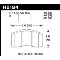 Hawk 91-98 Porsche 911 / 92-95 928 Bue 9012 Racing Front Brake Pads