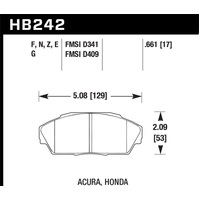 Hawk 86-01 Acura (Various) / 88-93 Honda (Various) DTC-60 Race Front Brake Pads