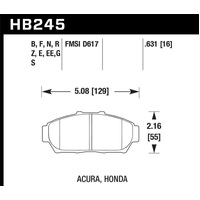 Hawk 94-01 Acura Integra (excl Type R)  HPS Street Front Brake Pads