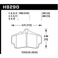 Hawk 98-08 Porsche 911 Rear ER-1 Brake Pad Set