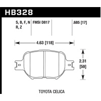 Hawk 01-05 Toyota Celica GTS / 06-10 Scion TC HT-10 Race Front Brake Pads