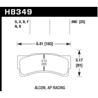 Hawk DTC-80 AP Racing/Alcon 30mm Race Brake Pads