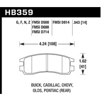 Hawk Performance Ceramic Street Brake Pads