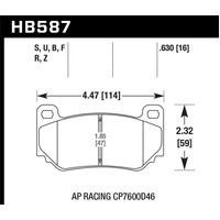 Hawk 2002-2004 Audi A6 (Front Rotors 320mm) HPS 5.0 Rear Brake Pads