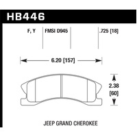 Hawk 99-04 Jeep Grand Cherokee w/ Akebono Front Calipers ONLY LTS Street Front Brake Pads