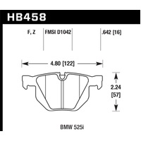 Hawk 15-16 BMW X5 xDrive35d/xDrive35i / 15-16 BMW X6 xDrive35i/sDrive35i HPS 5.0 Rear Brake Pads