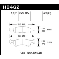 Hawk 03-06 Ford Expedition / 03-06 Lincoln Navigator LTS Street Front Brake