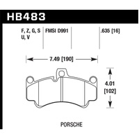 Hawk 2013 Porsche 911 Turbo S HPS 5.0 Front Brake Pads