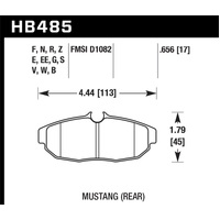 Hawk 05-14 Ford Mustang DTC-50 Rear Brake Pads