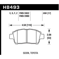 Hawk 04-07 xA/xB D990 Performance Ceramic Street Front Brake Pads