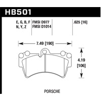 Hawk Porsche HPS Street Front Brake Pads