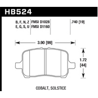 Hawk 2005-2007 Chevrolet Cobalt SS (Standard brakes) HPS 5.0 Front Brake Pads