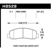 Hawk 05-11 Ford F250/F350 / 2011 Ford F550 SuperDuty Street Front Brake Pads