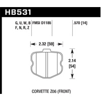 Hawk 06-13 Chevrolet Corvette Z06 DTC-30 Race Front Brake Pads