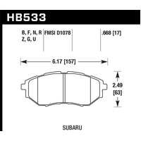 Hawk 05-08 LGT D1078 DTC-60 Race Front Brake Pads