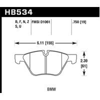 Hawk HP+ Street Brake Pads