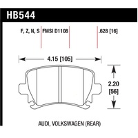 Hawk 2006-2009 Audi A3 TFSIi Quattro 2.0 HPS 5.0 Rear Brake Pads