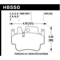 Hawk Porsche HPS Street Front Brake Pads