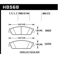 Hawk Performance Ceramic Street Brake Pads