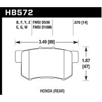 Hawk 07-08 Acura TL Type S / 99-08 Acura TL 3.2L HPS Street Rear Brake Pads