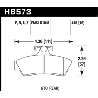 Hawk 04-06 Pontaic GTO HPS 5.0 Rear Brake Pads