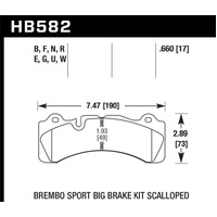 Hawk Brembo Caliper Family M Blue 9012 Race Brake Pads