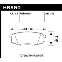 Hawk 2019 Toyota Tundra/2019 Lexus NX300 HP Plus Brake Pad Set