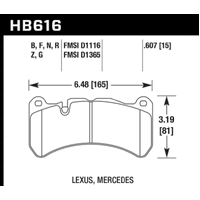 Hawk 05-06 Mercedes-Benz CLK55 AMG ER-1 Front Brake Pads (For Brembo Calipers)