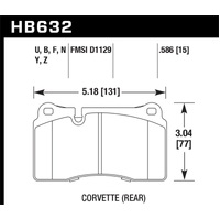 Hawk 06-10 VW Touareg Front / 09-11 Corvette Z06/ZR-1 (w/Carbon Ceramic Brake Package and Iron rotor