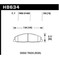 Hawk 09-14 Dodge Ram 2500/3500 Rear LTS Brake Pads