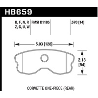 Hawk 06-10 Chevy Corvette (Improved Pad Design) Rear HP+ Sreet Brake Pads