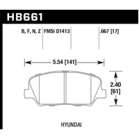 Hawk 12-13 Hyundai Veloster / 2014 Kia Forte Front HPS 5.0 Street Brake Pads