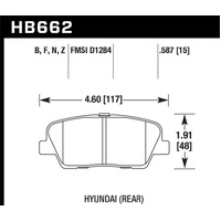 Hawk 10-16 Hyundai Genesis Coupe HPS 5.0 Rear Brake Pads