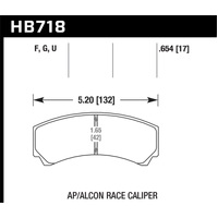 Hawk AP Racing/Alcon HPS 5.0 Brake Pads