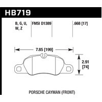 Hawk DTC-80 14-16 Porsche Cayman Front Race Brake Pads