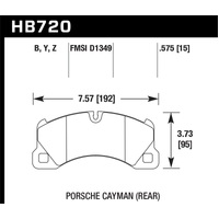 Hawk 15-17 Porsche Cayenne Front HPS 5.0 Brake Pads