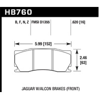 Hawk 08-12 Jaguar XKR (w/ Alcon Brakes) HPS 5.0 Street Front Brake Pads